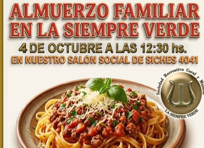La Siempre Verde prepara un almuerzo familiar en Ingeniero White