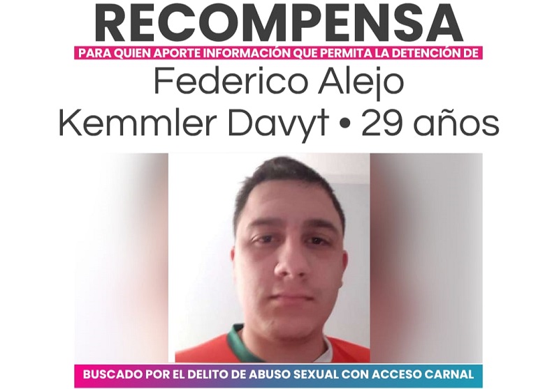Ofrecen hasta $10 millones para encontrar a un condenado por abuso sexual en Puan